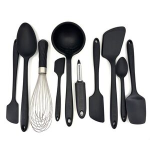 GIR 10-Piece Best Sellers Silicone Kitchen Tool Set Slate Black Heat Resistant